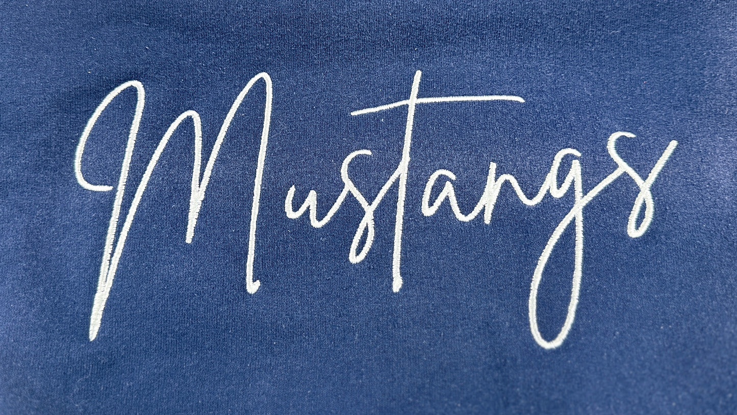 Mustangs Sweatshirt - ADULT embroidered
