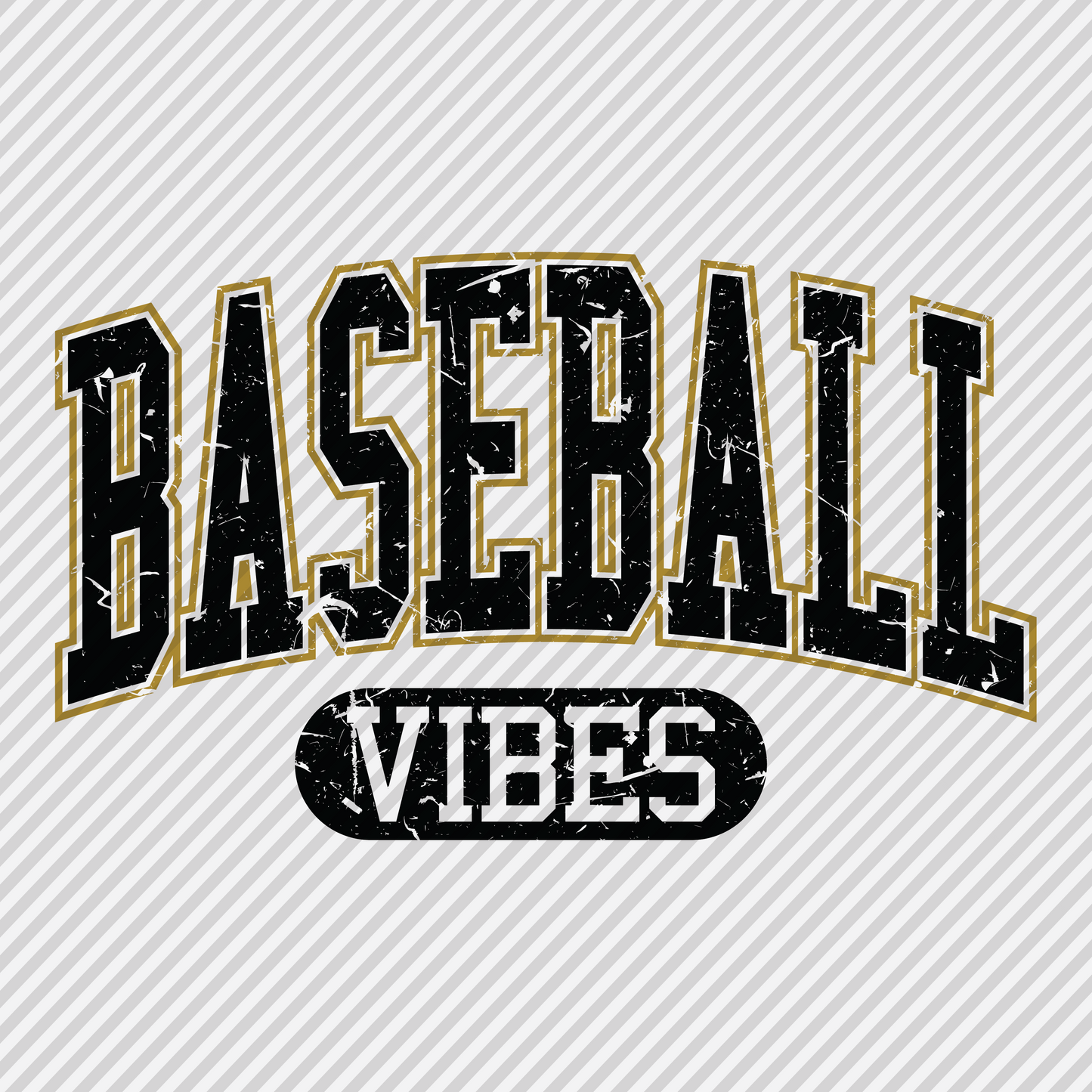Baseball Vibes - Gold & Black
