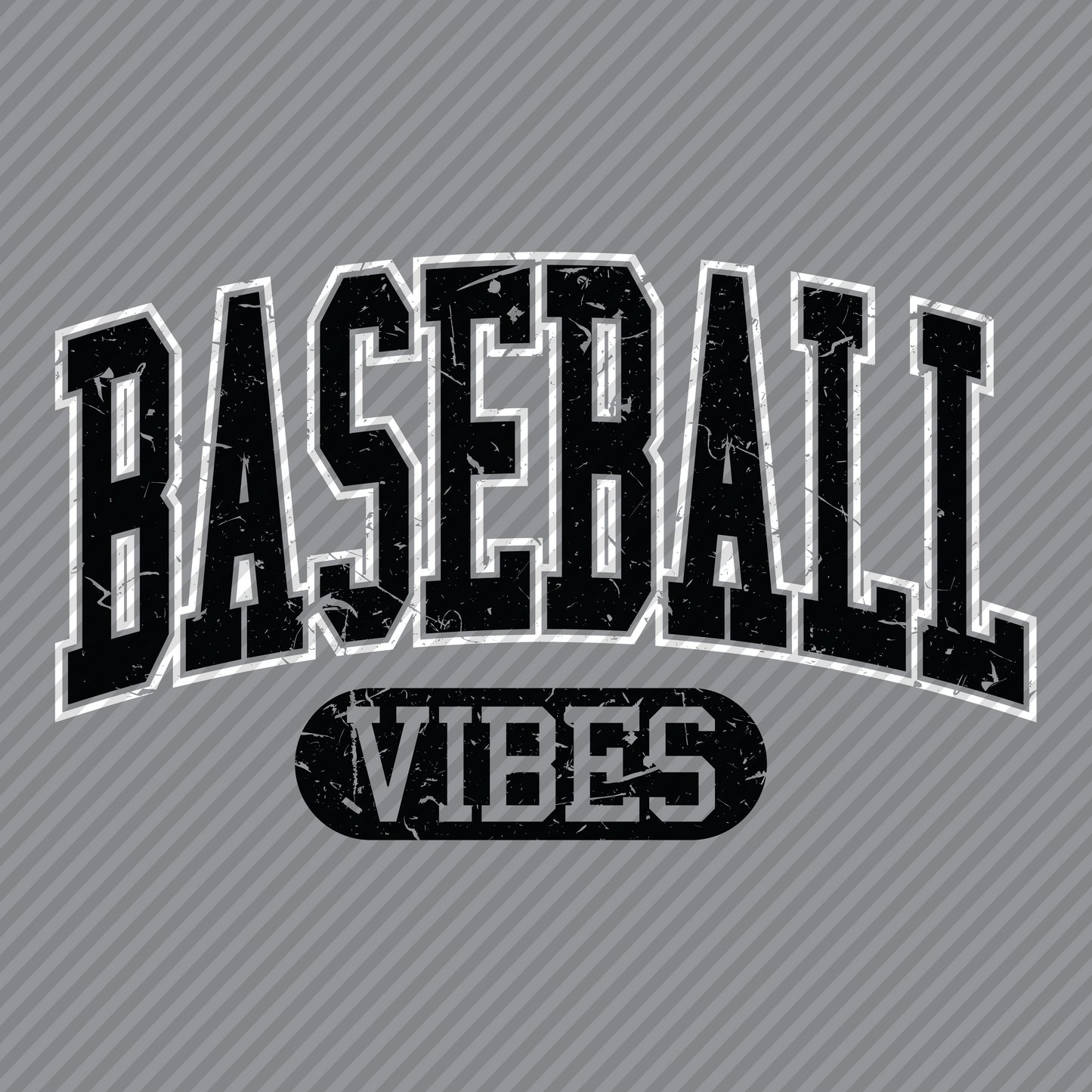 Baseball Vibes - Black & White