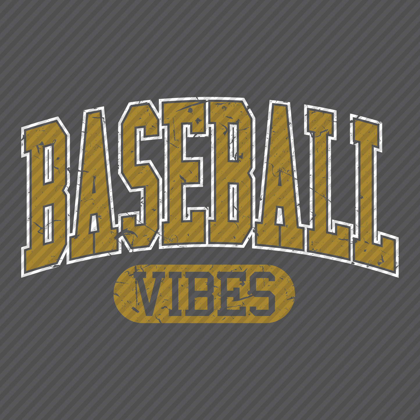 Baseball Vibes - White & Gold