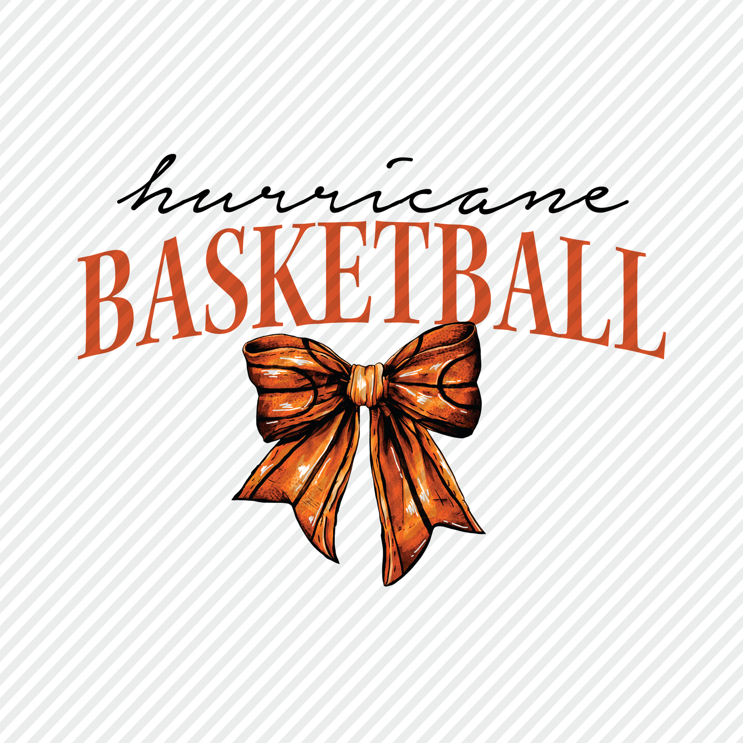Hurricane Basketball bow graphic