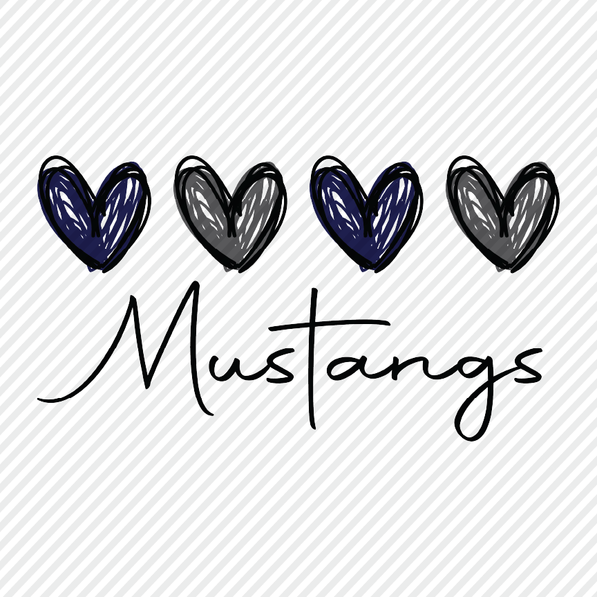 Mustangs heart sketch