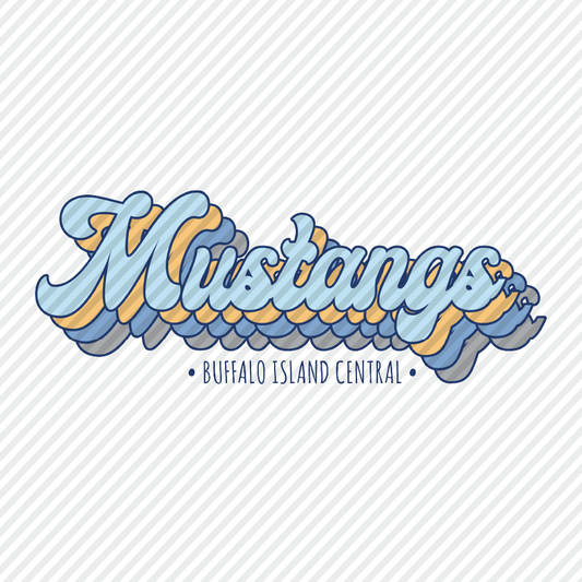 Mustangs retro colors