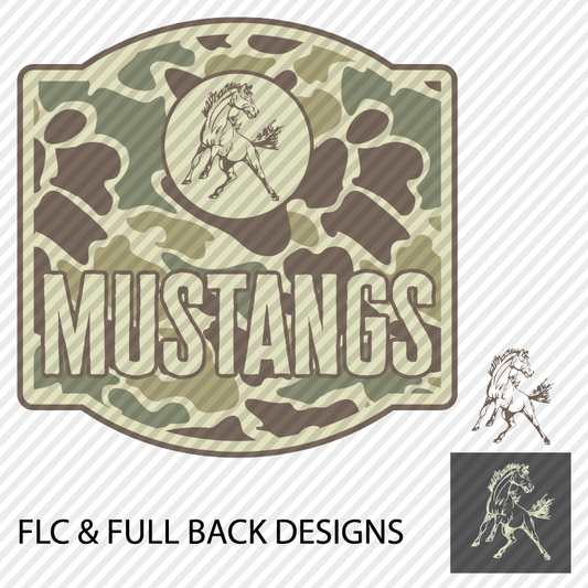 Camo Block Mustangs