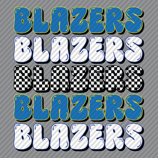 Checkerboard Mascot - Blazers