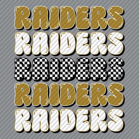 Checkerboard Mascot - Raiders