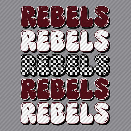 Checkerboard Mascot - Rebels