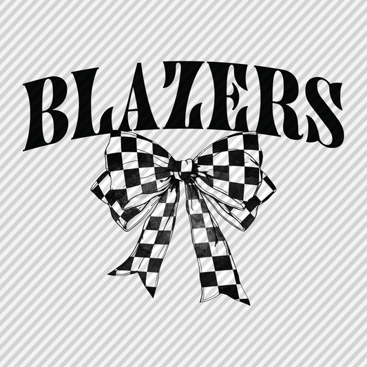 Checkered Bow - Blazers
