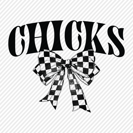 Checkered Bow - Chicks