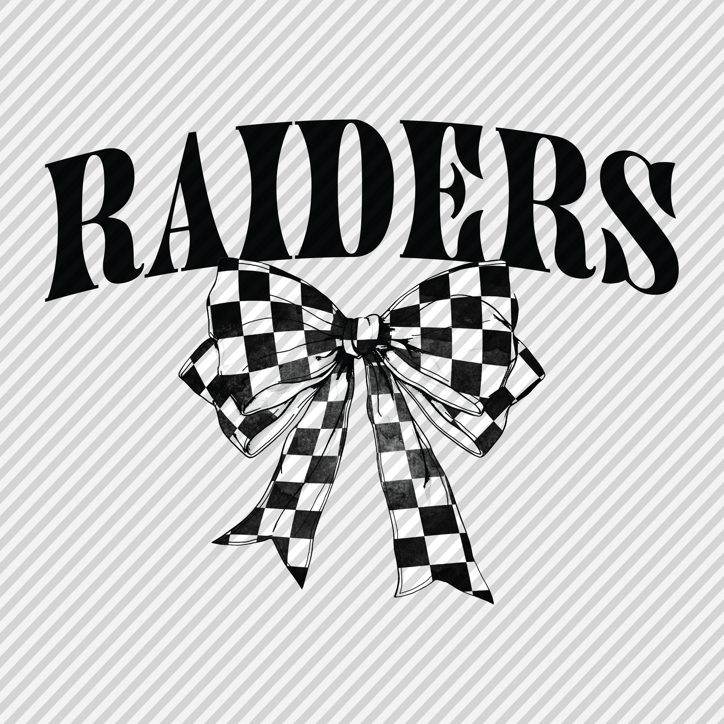 Checkered Bow - Raiders