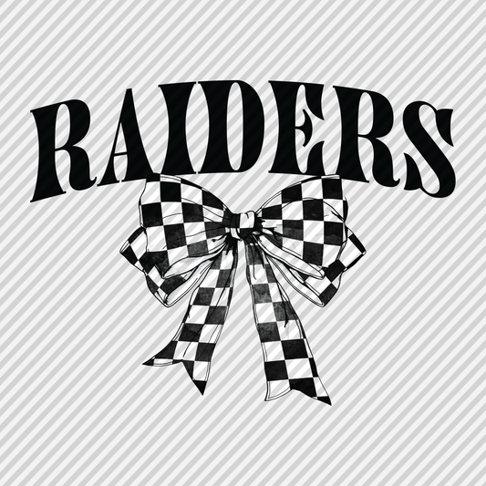 Checkered Bow - Raiders