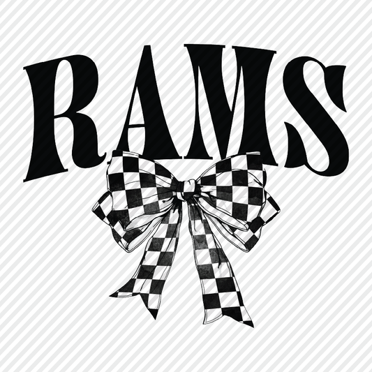 Checkered Bow - Rams