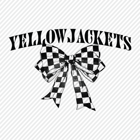 Checkered Bow - Yellowjackets