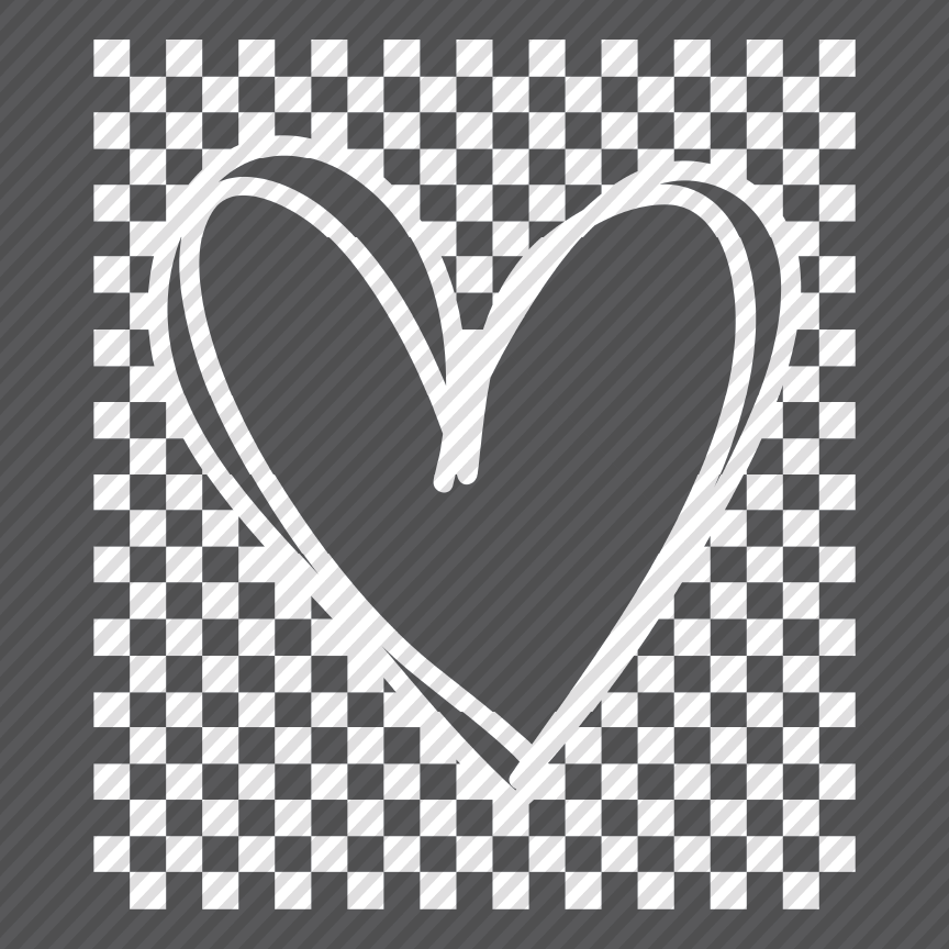 Checkered Hearts - 4 colors
