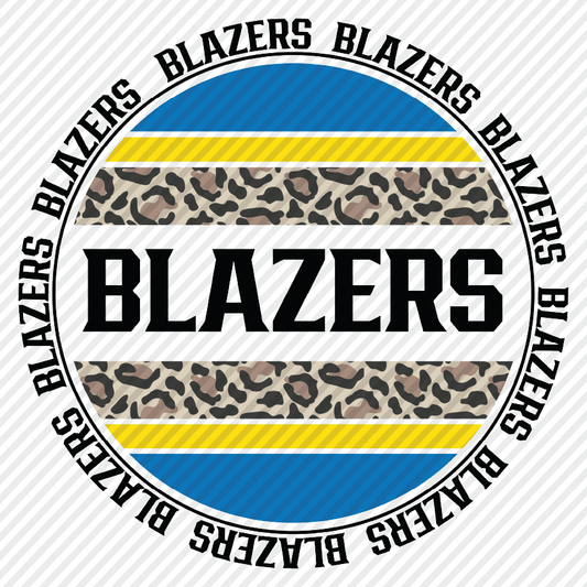 Blazers leopard circle