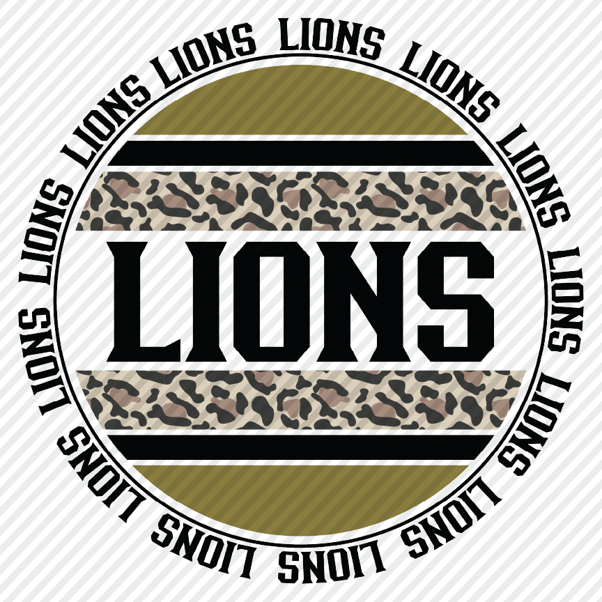 Lions leopard circle