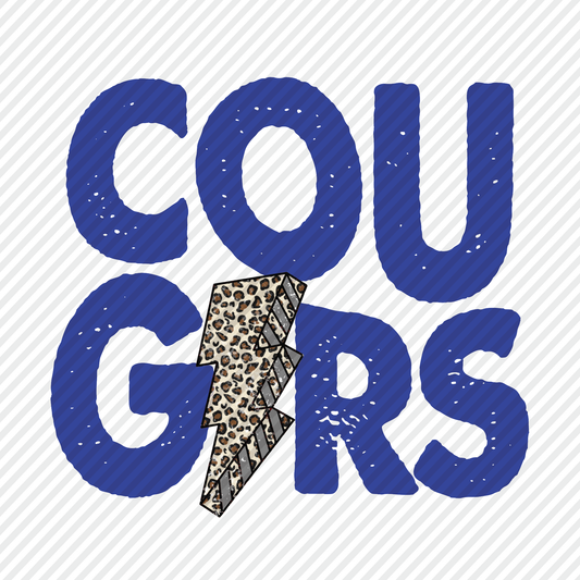 Cougars Lightning bolt graphic