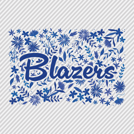 Floral - Blazers - blue