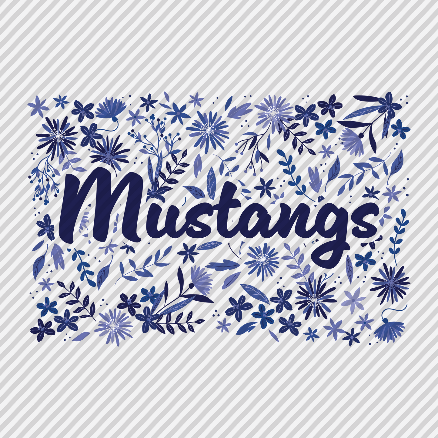 Floral - Mustangs (navy)