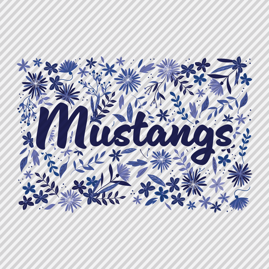 Floral - Mustangs (navy)