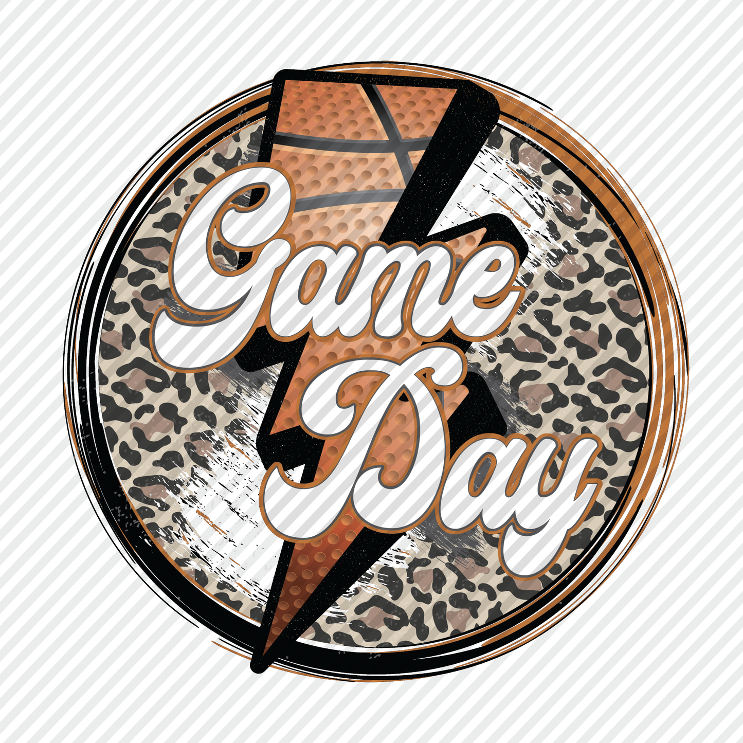 Game Day Leopard with orange & black