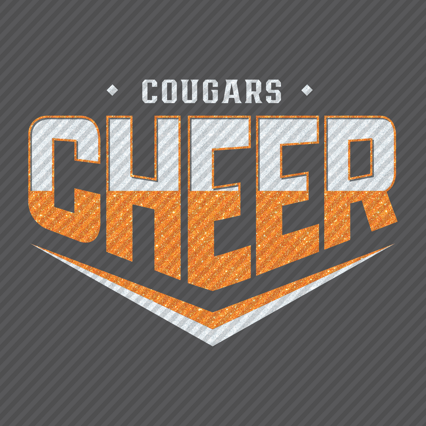 Glitter Cheer - Cougars (orange)