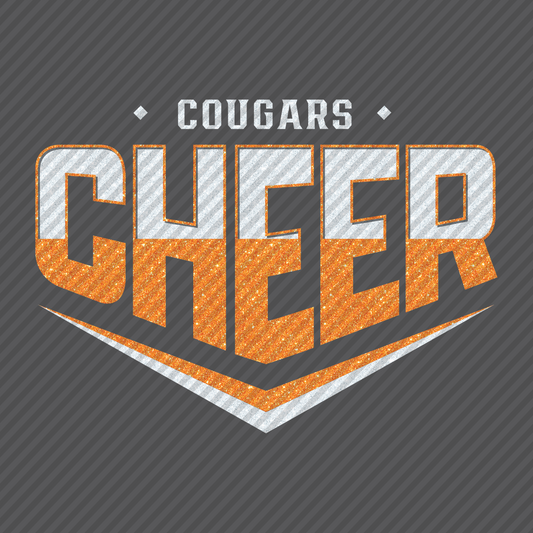 Glitter Cheer - Cougars (orange)