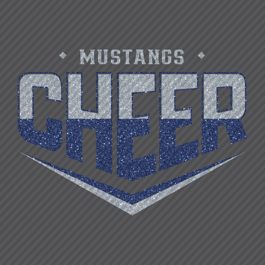 Glitter Cheer - Mustangs (navy)