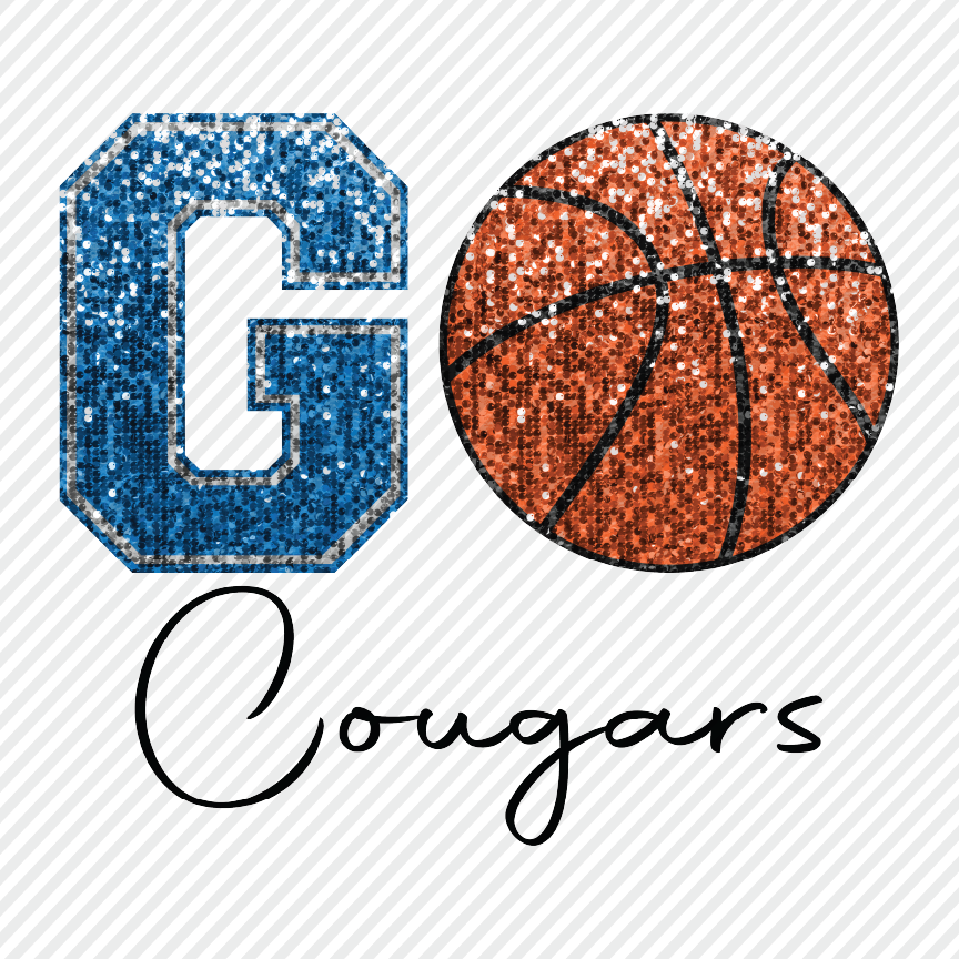 Go Sequins Basketball - Cougars