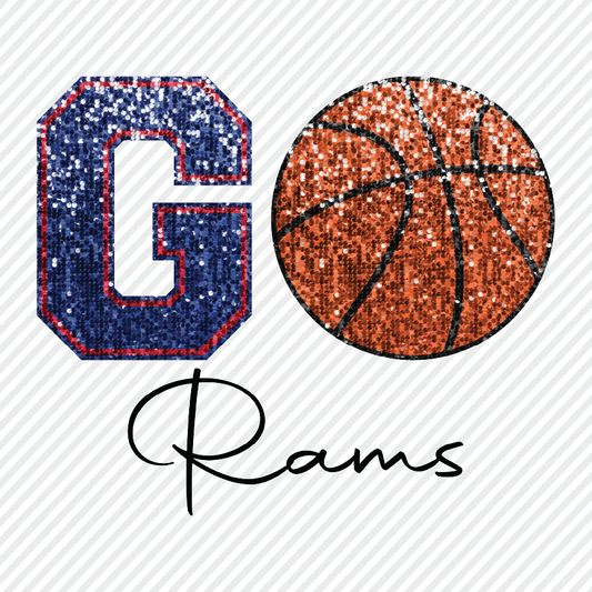 Go Sequins Basketball - Rams