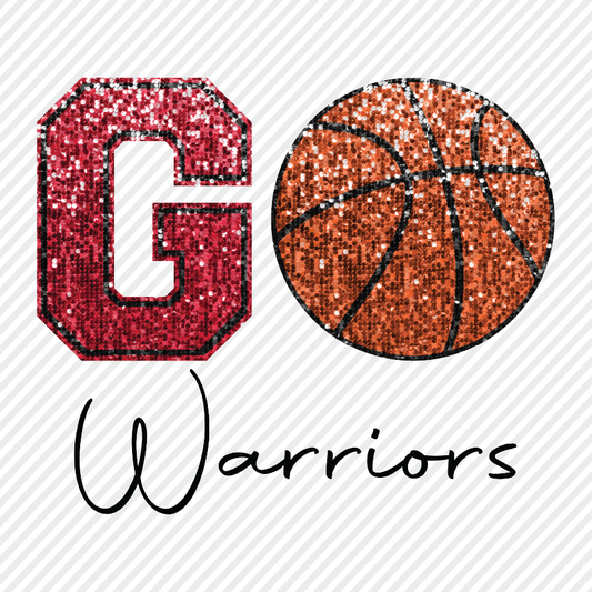 Go Sequins Basketball - Warriors