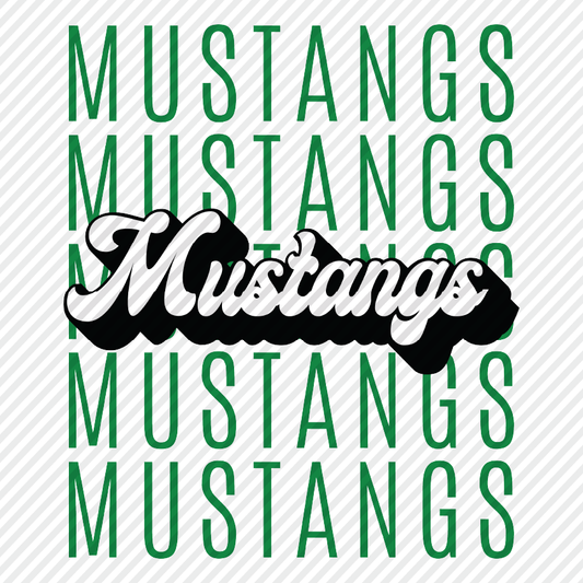 Groovy Mustangs (green)