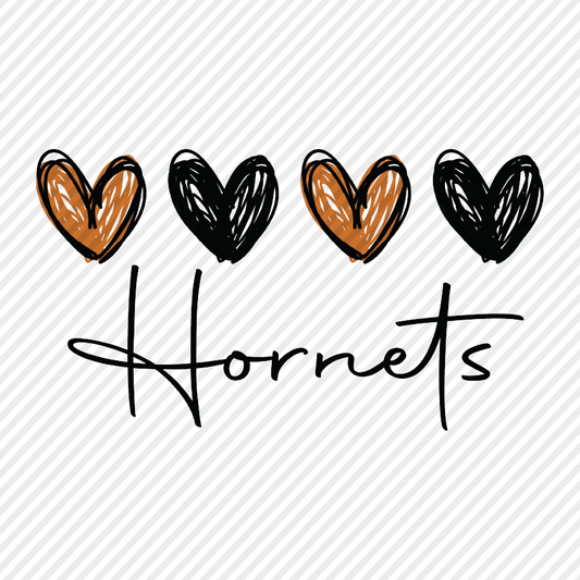 Heart Sketch Hornets