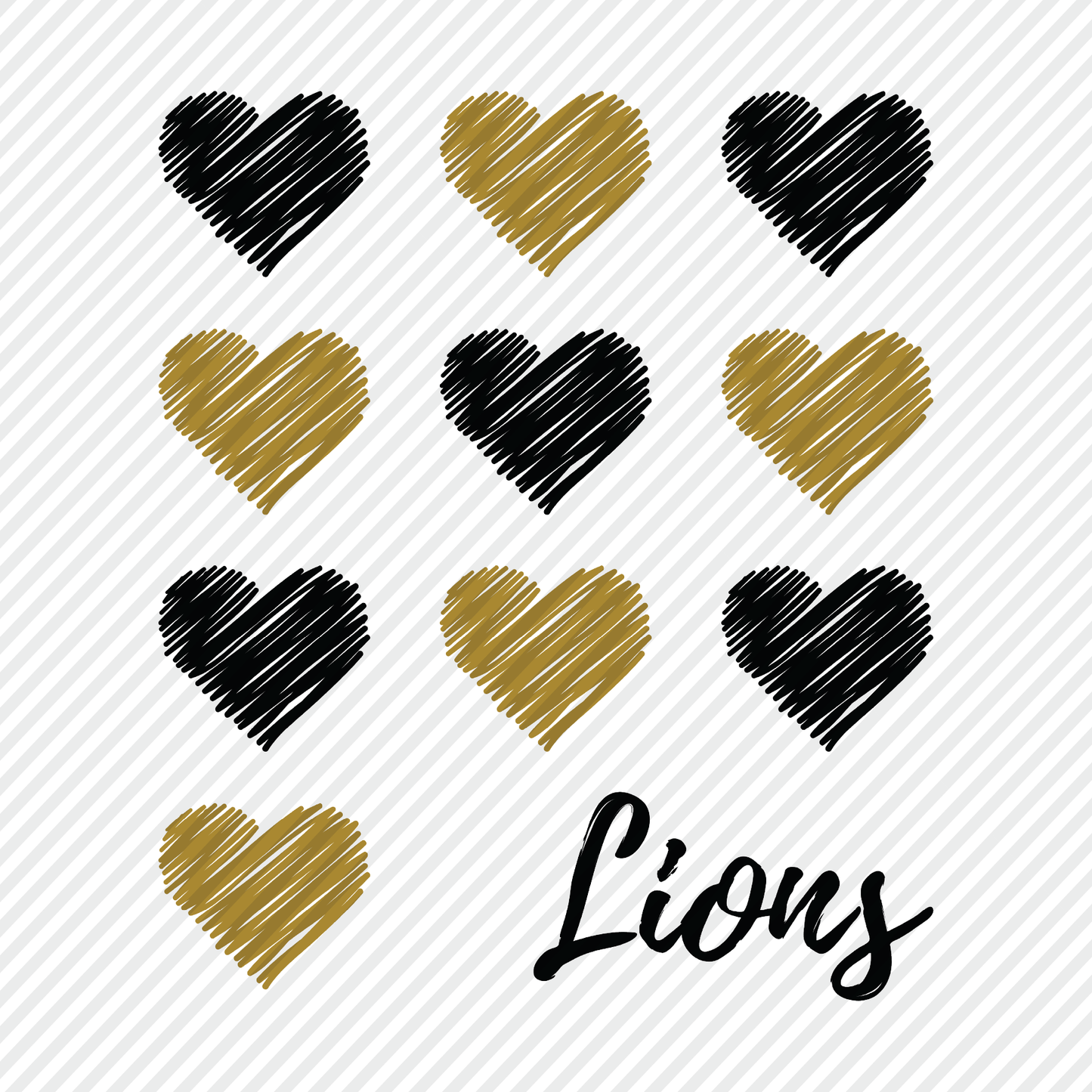 Heart Sketch Lions