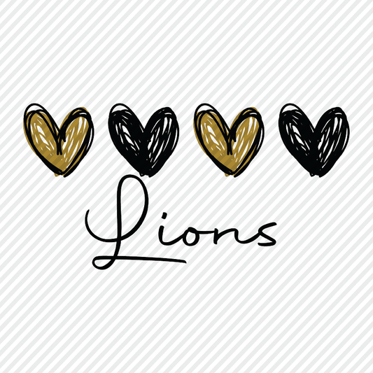 Heart Sketch - Lions