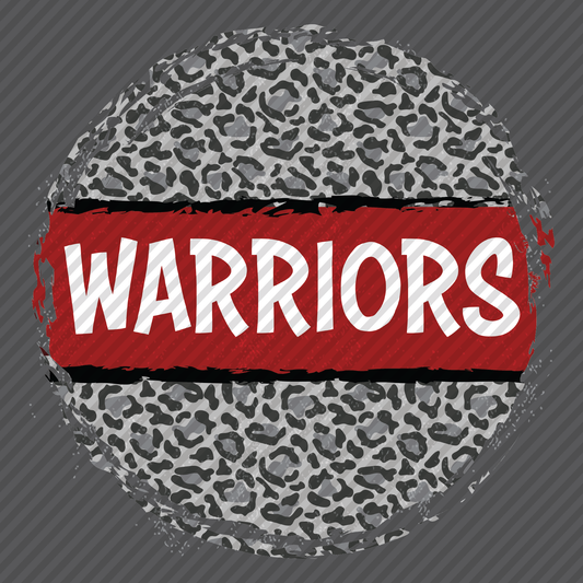 Leopard Circle w/red Warriors