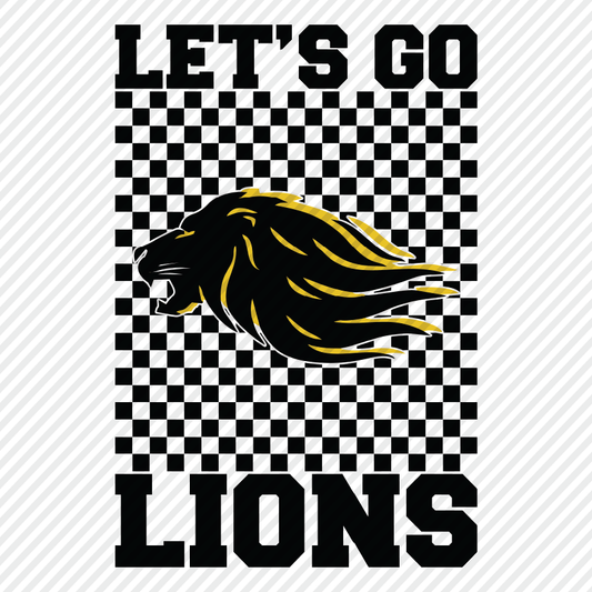Let's Go Lions - black