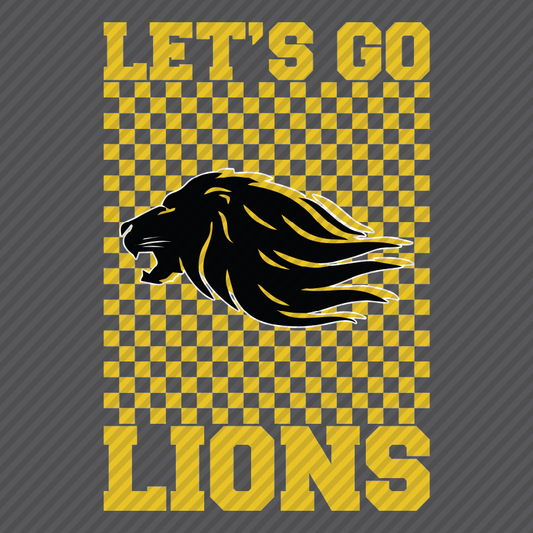 Let's Go Lions - gold