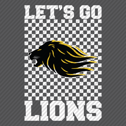 Let's Go Lions - white