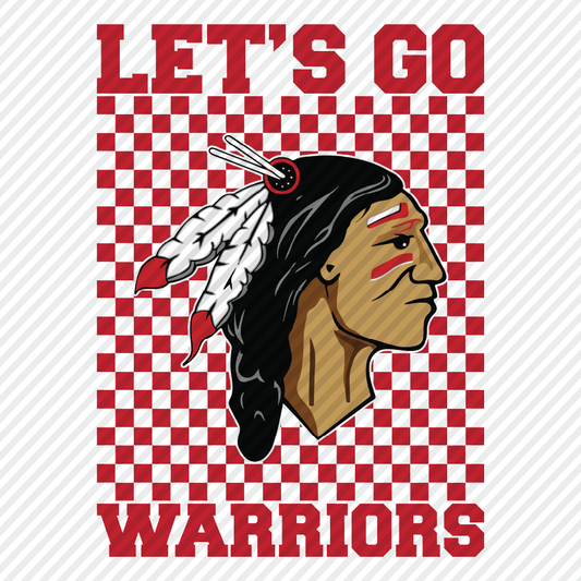 Let's Go Warriors - red