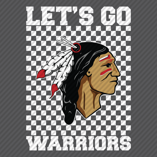 Let's Go Warriors - white