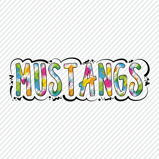 Paint Splatter Mustangs