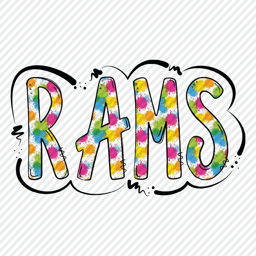 Paint Splatter - Rams
