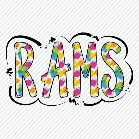 Paint Splatter - Rams