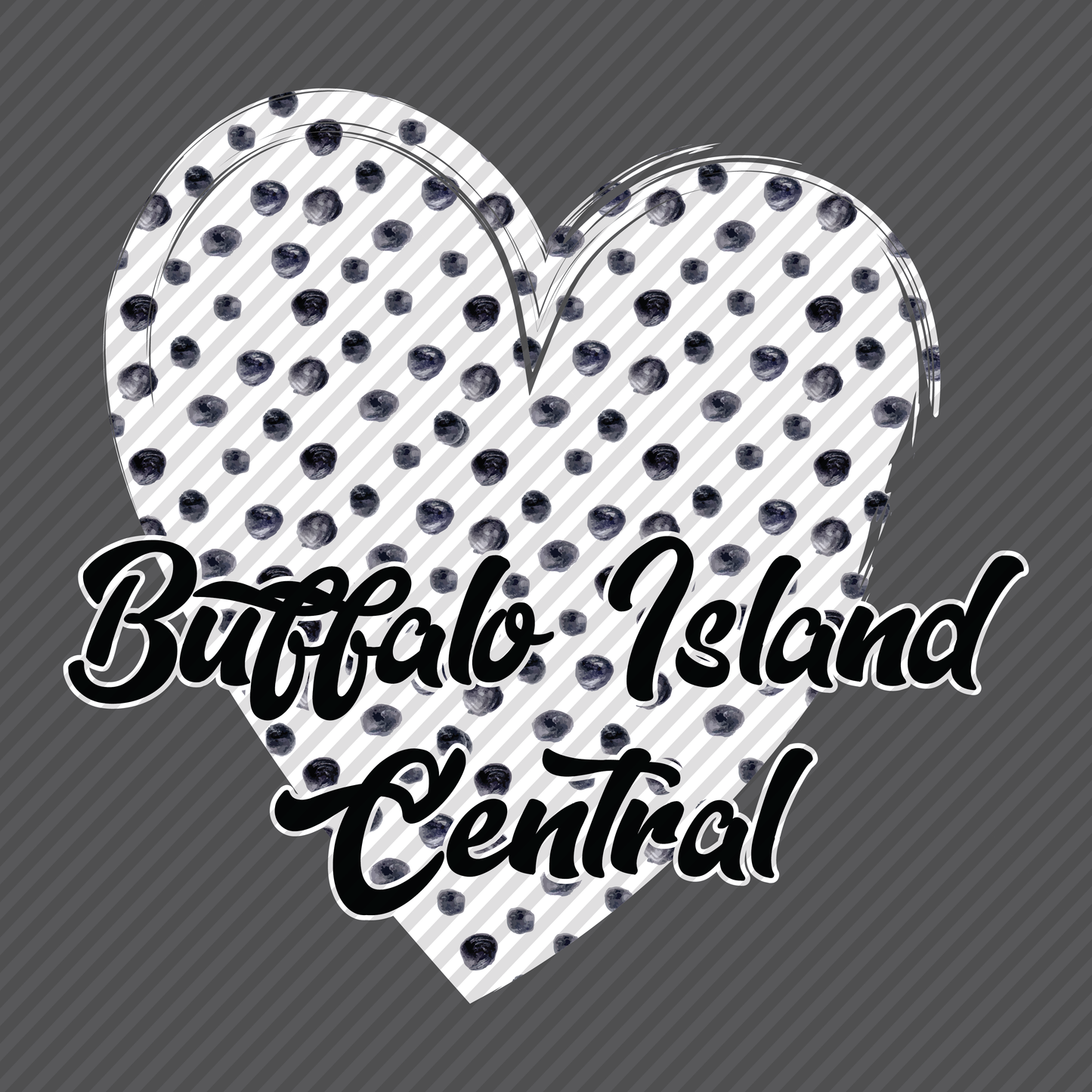 B&W Polkadot Heart - BIC