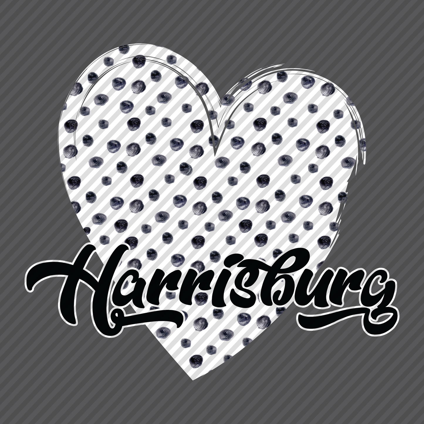 B&W Polkadot Heart - Harrisburg