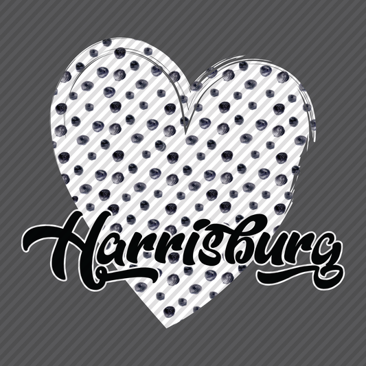 B&W Polkadot Heart - Harrisburg