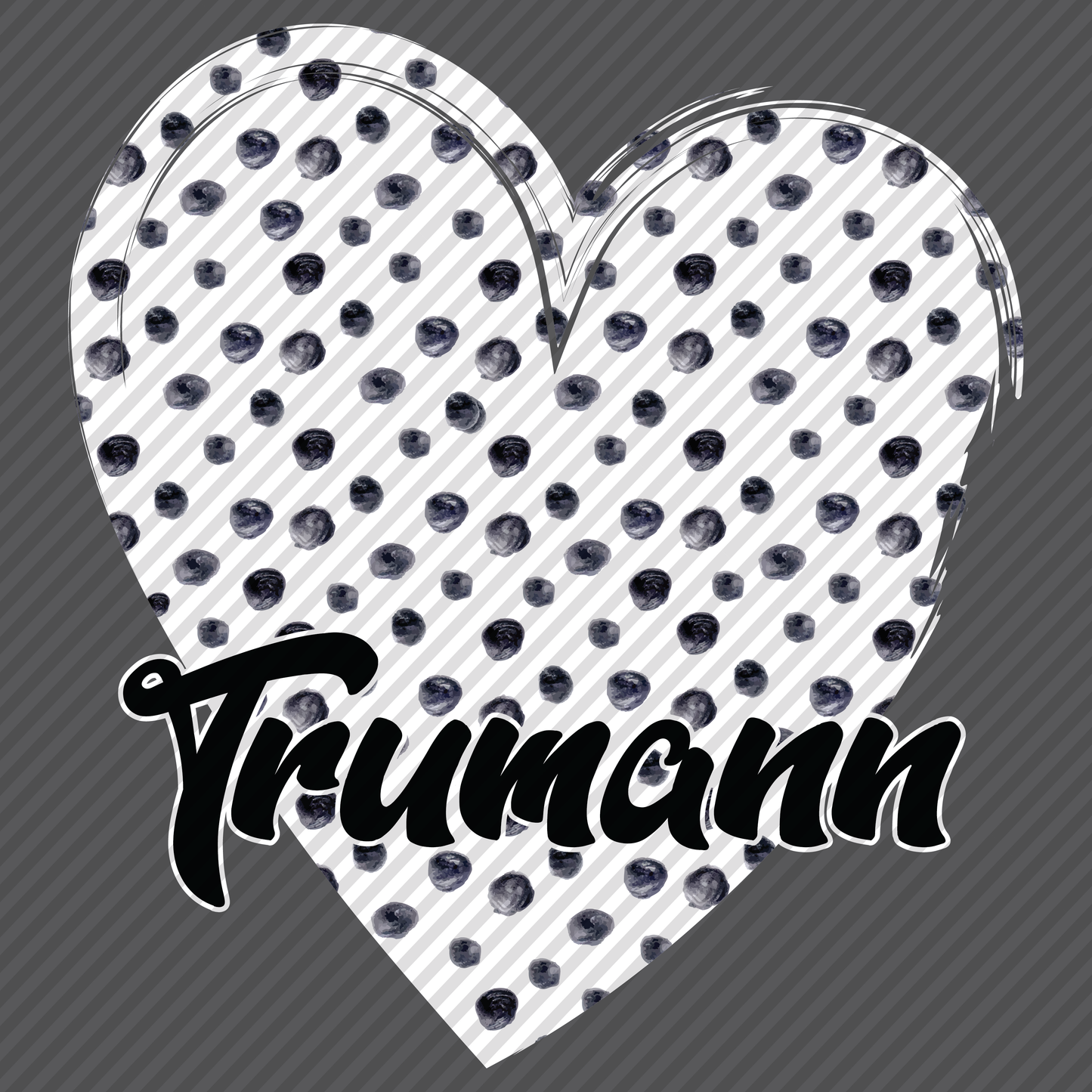 B&W Polkadot Heart - Trumann