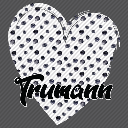 B&W Polkadot Heart - Trumann