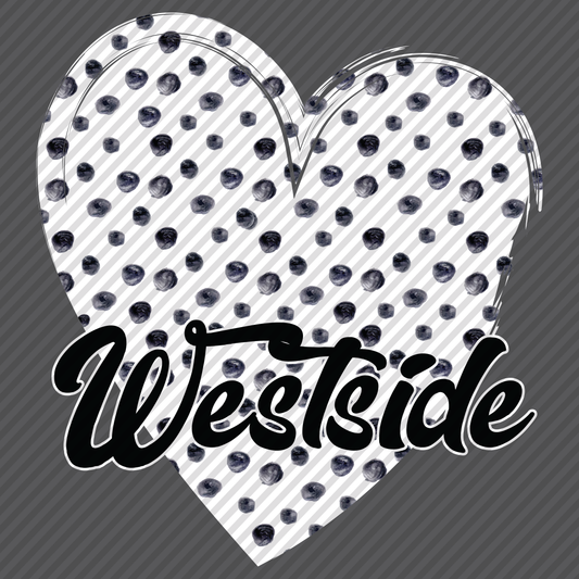 B&W Polkadot Heart - Westside